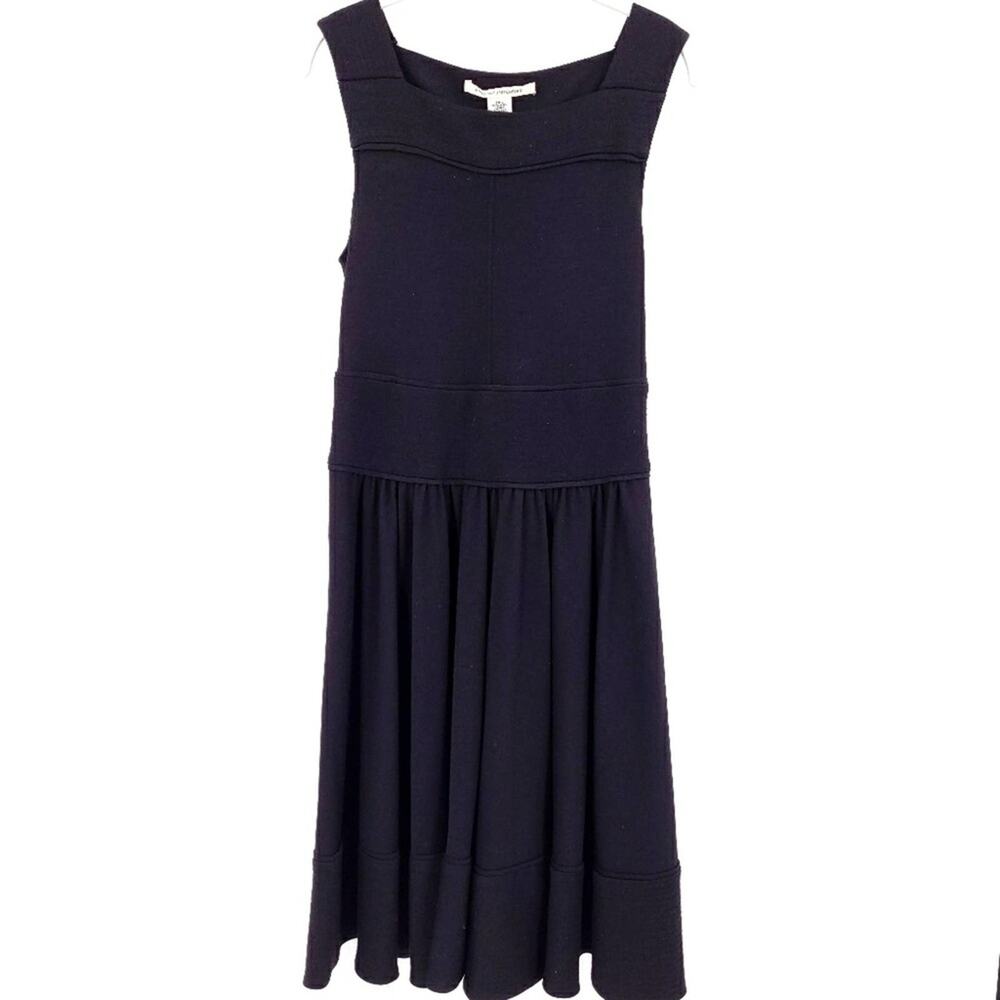 DVF Wool Jersey Knit Circle Skirt Dress with Pockets | 6